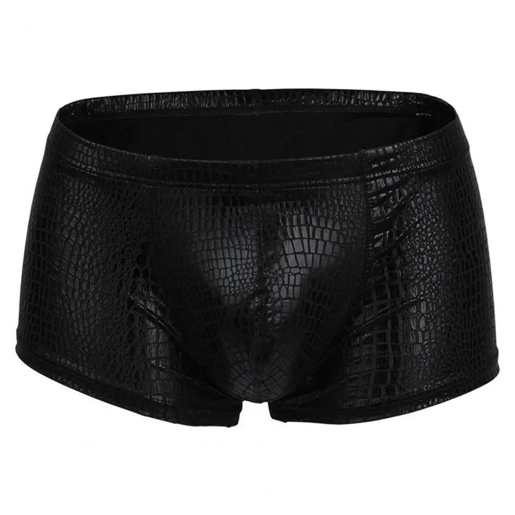 Snake Skin Pattern Boxer Shorts Men's Underwear Underpants Breathable Sexy Slim Panties Male Underpants Lingerie L-6XL
