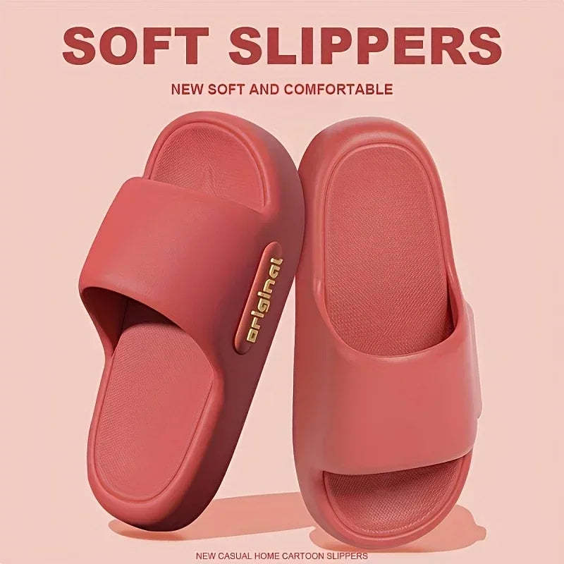 Women’s Soft Slippers – Thick-Soled Anti-Slip Indoor & Outdoor Cushioned Slides