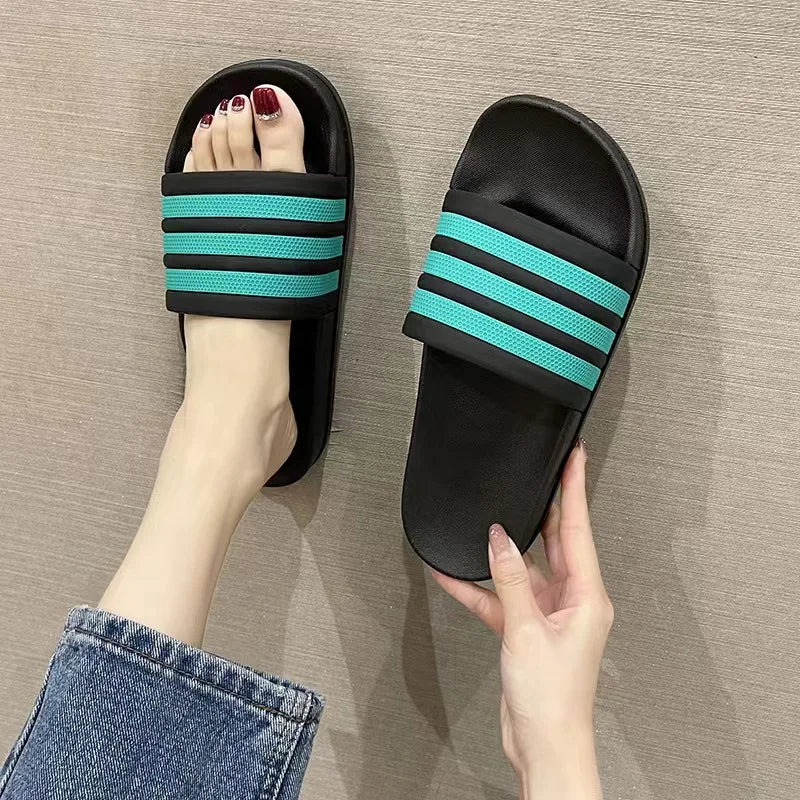 Smile New Women's Home Slippers Indoor Non-slip Bathroom Slippers Outdoor Swimming Slippers Soft Beach Slippers For Women