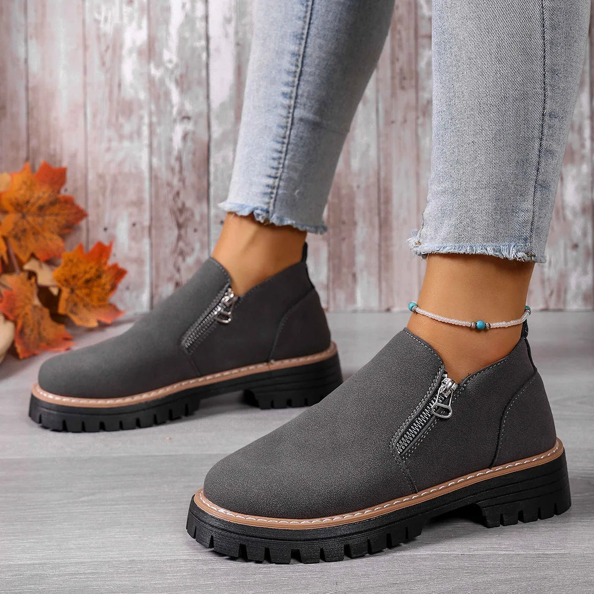 Women Comfortable Ankle Boots New Casual Anti-slip Platform Boots Fashion Outdoor High Top Wedding Shoes Women Zapatos De Mujer