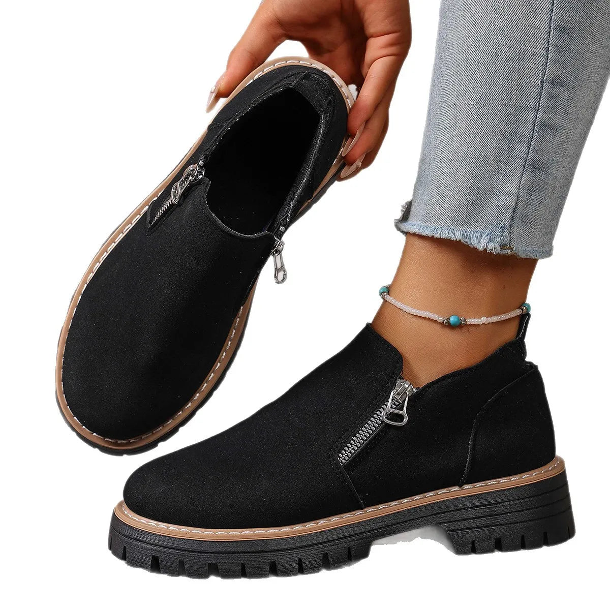 Women Comfortable Ankle Boots New Casual Anti-slip Platform Boots Fashion Outdoor High Top Wedding Shoes Women Zapatos De Mujer