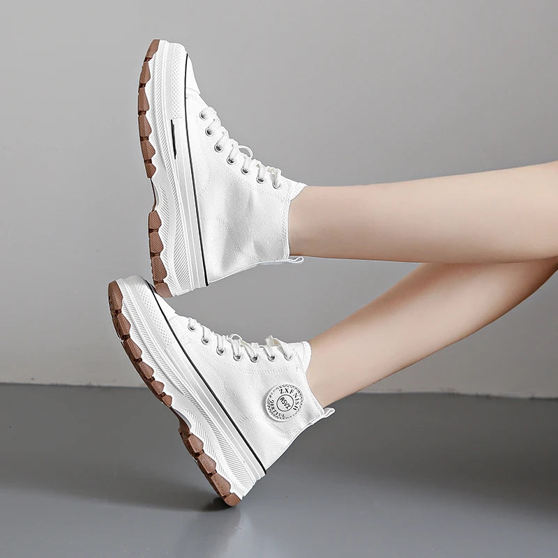 2024 Canvas Shoes Women Casual Platform Sneakers Stars Canvas Trainers Running Sport Shoes Tennis Shoes Outdoor Walking Sneakers