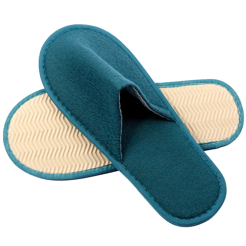 Women Indoor Slipper travel portable Spa Hotel Slipper Spring Summer shoes Woman House Flat Floor Soft Silent Slides for Bedroom