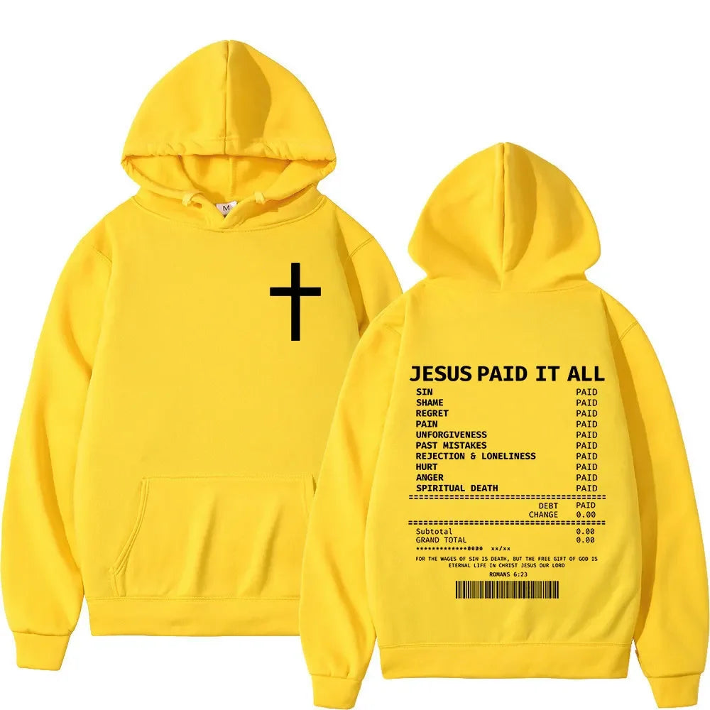 2025 Fashionable Casual Trend Christian Bible Scripture Men's and Women's Clothing Hip Hop Vintage Sweatshirt