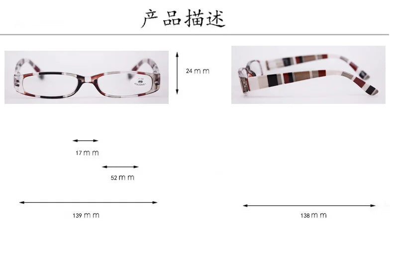 Fashionable  Lady  Light Plastic Reading Glasses