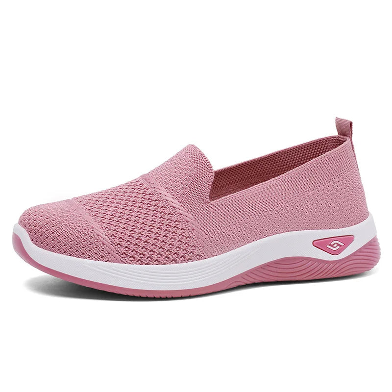 Women's Loafers Knitted Casual Shoes Lightweight Platform Sneakers Breathable Soft Sole Walking Shoes Slip on Wedges Women Shoes