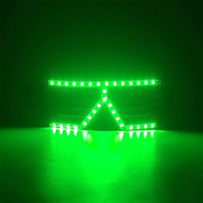 Futurist Electronic Luminous Glasses Novelty DJ show glowing glasses cool cyberpunk Glasses cosplay dance performance props