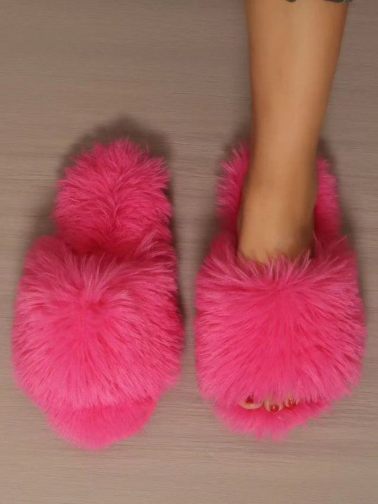 Women's Indoor Slippers 2025 Autumn and Winter New Plush Home Lazy Slippers Anti slip Durable Fashion Warm Sandals Slippers