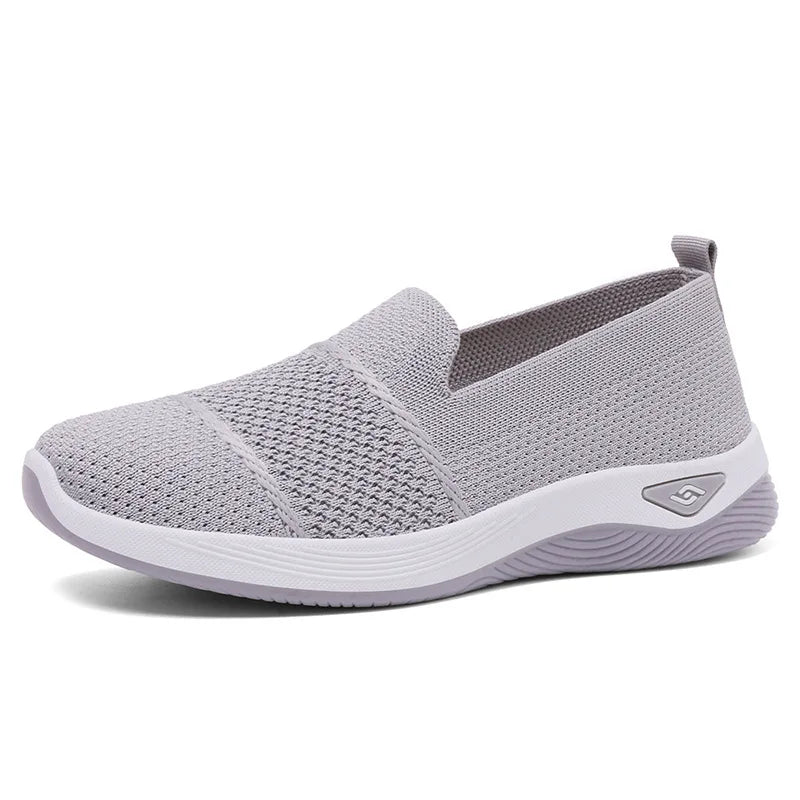 Women's Loafers Knitted Casual Shoes Lightweight Platform Sneakers Breathable Soft Sole Walking Shoes Slip on Wedges Women Shoes