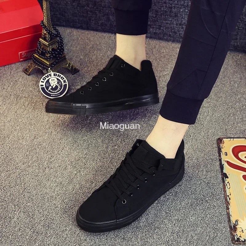 Sneakers Men's Canvas Shoes Fashion Sneakers Breathable Men Casual Shoes Male Classic Black White Autumn Spring/autumn Comfort