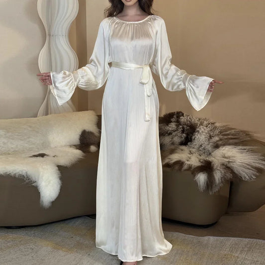 Middle East Modesty Party Dress Women Full Sleeve Elegant Maxi Dresses Islamic Long Dress Muslim Evening Dresses Turkey Kaftans
