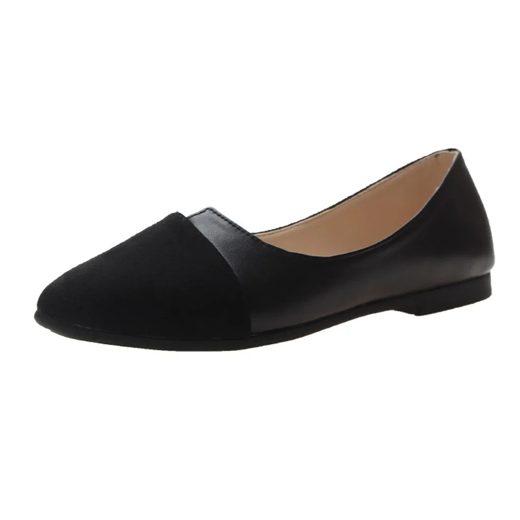 Women'S Pointed Toe Flat Shoes Solid Color Knitted Shoes Casual Breathable Ballet Flats Women Loafers Sneakers Zapatos De Mujer
