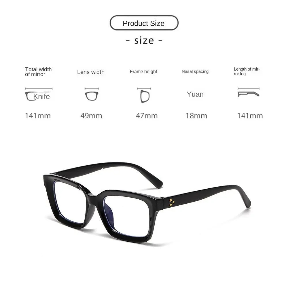 Large Frame Oversized Square Glasses Ins Flat Light Glasses Myopia Glasses Anti Blue Light Glasses Transparent Eyeglasses