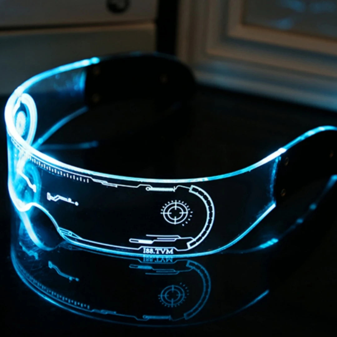 Glowing colorful glasses future sense of science and technology led online celebrity Flash Bar disco sunglasses party glasses.