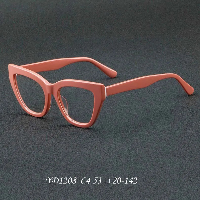 56813 Lady Fashion Green Acetate Glasses Frame Men Retro High Quality Spring Hinge Optical Spectacle Frame Prescription Glasses
