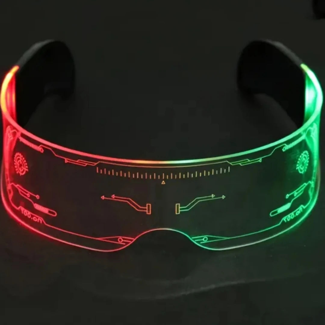 Glowing colorful glasses future sense of science and technology led online celebrity Flash Bar disco sunglasses party glasses.