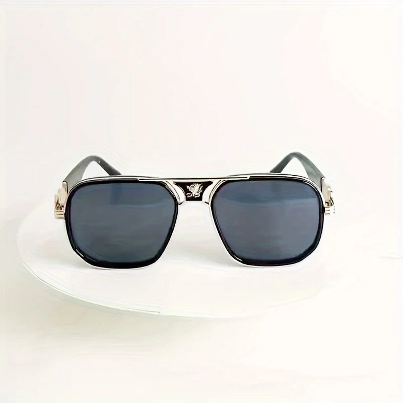 Stylish, Exquisite, Sexy and Elegant Square Glasses, Unique Temple Design, Suitable for Men and Women Outdoor Sports, Parties, Vacation, Travel, Driving, Fishing, Photo Props Provided