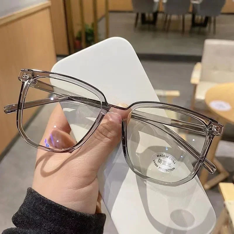 Light Frame Anti Blue Glasses Transparent Black Optical Glasses Women Men Square Eyewear Blocking eyeglasse Spectacle Eyeglasses