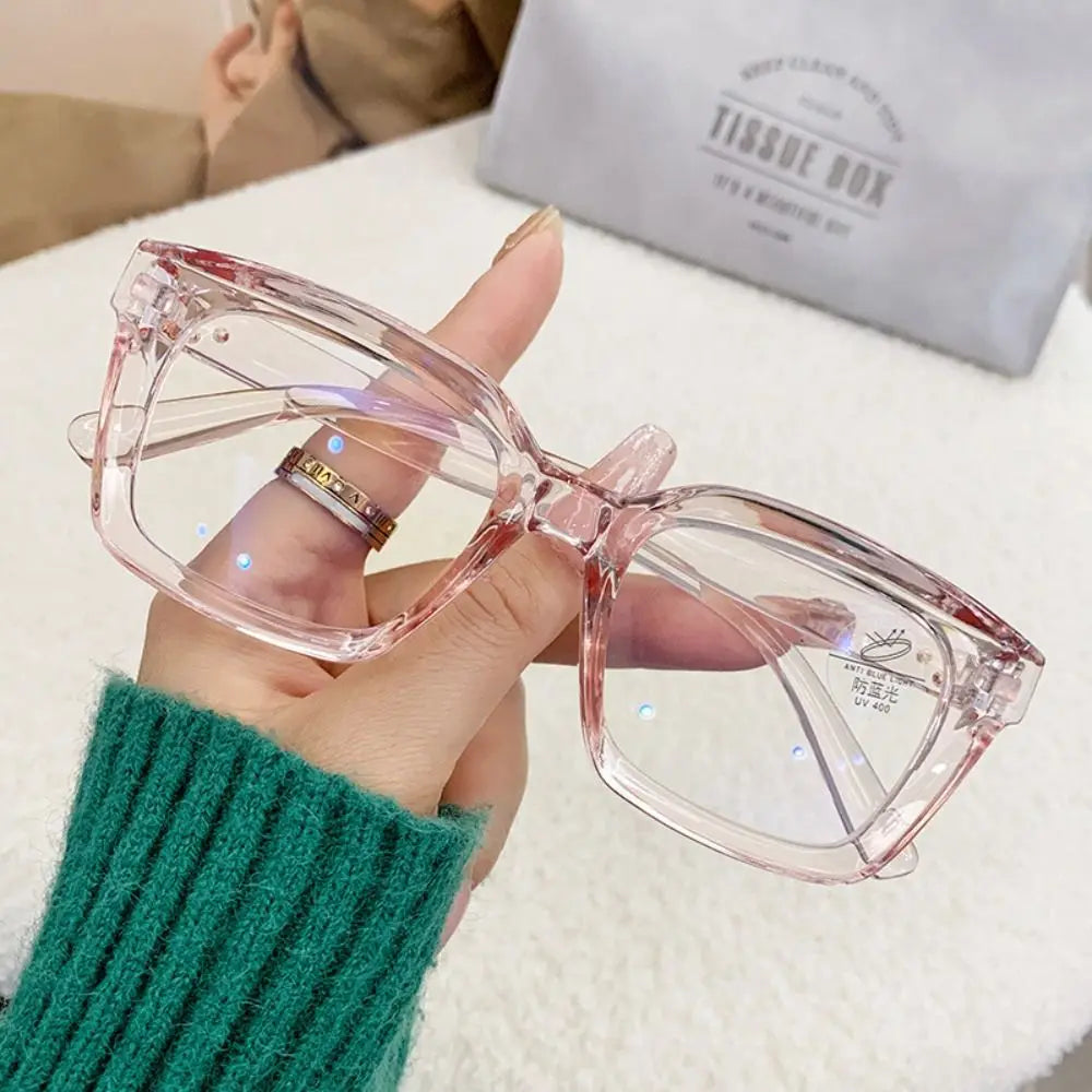 Large Frame Oversized Square Glasses Ins Flat Light Glasses Myopia Glasses Anti Blue Light Glasses Transparent Eyeglasses