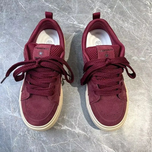 Chunky Sneakers with A Round Toe  Internet Celebrity Hot-Selling Versatile Shoe Lightweight Internet-famous Popular Casual Shoes