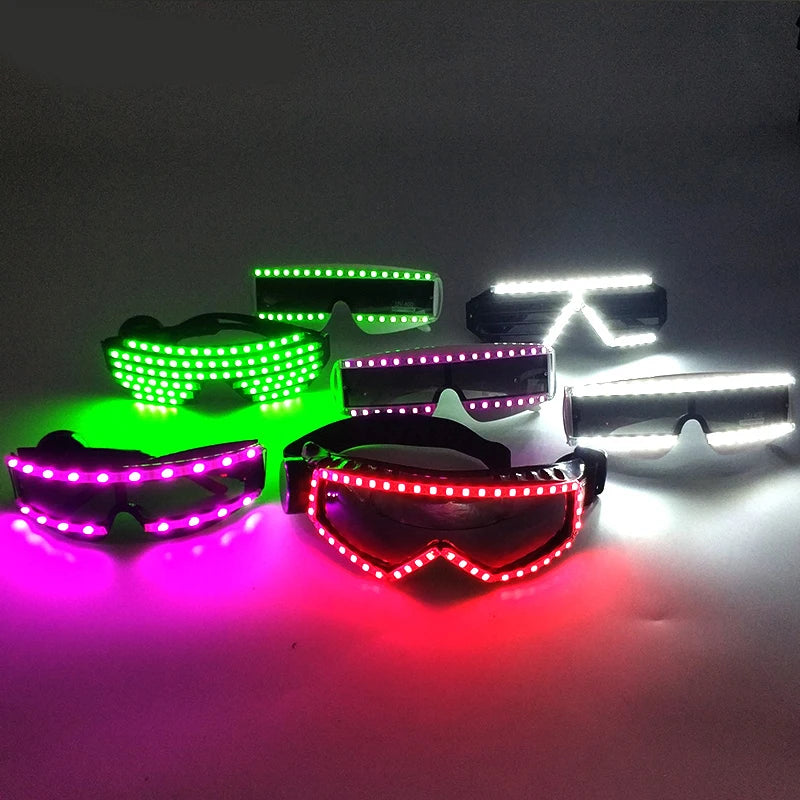 Futurist Electronic Luminous Glasses Novelty DJ show glowing glasses cool cyberpunk Glasses cosplay dance performance props