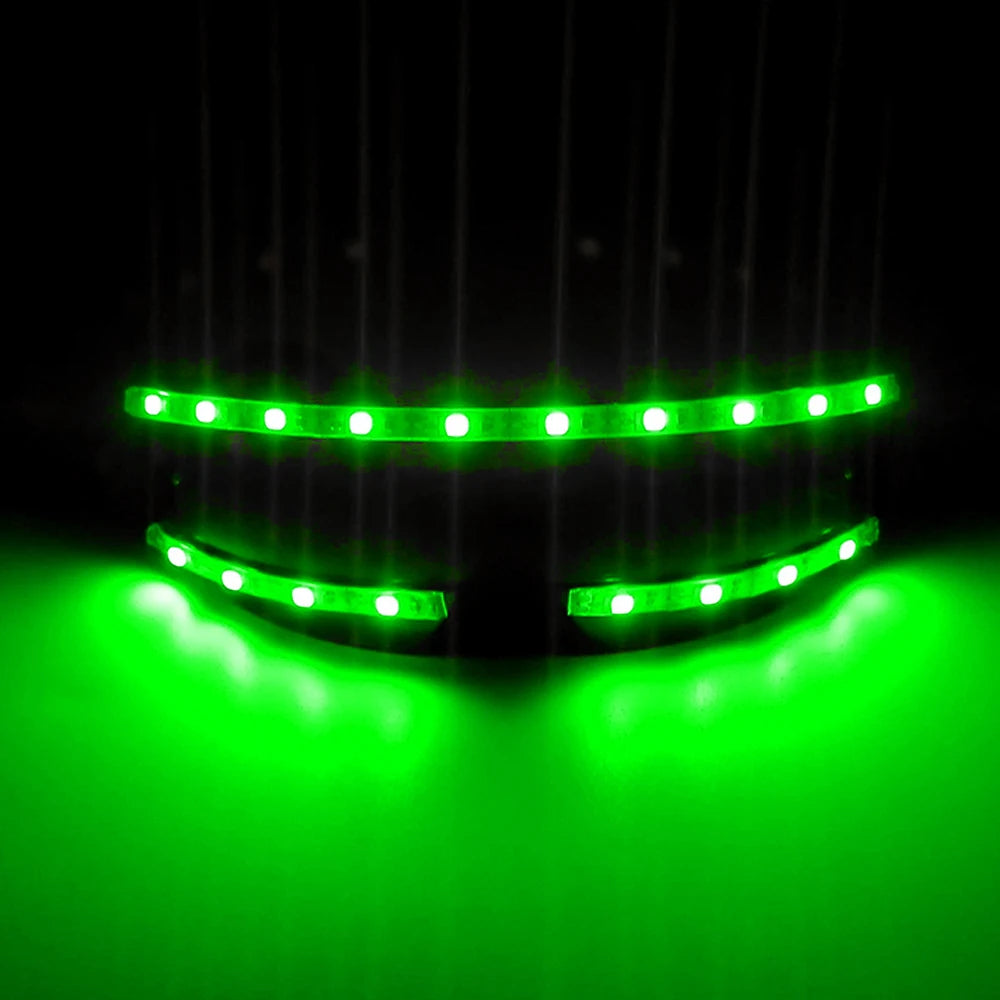 Futurist Electronic Luminous Glasses Novelty DJ show glowing glasses cool cyberpunk Glasses cosplay dance performance props