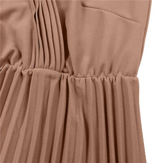 ASDS-Midi Dress For Women Church Dress Fashion High Waist Business Casual Dress Cocktail With Belt