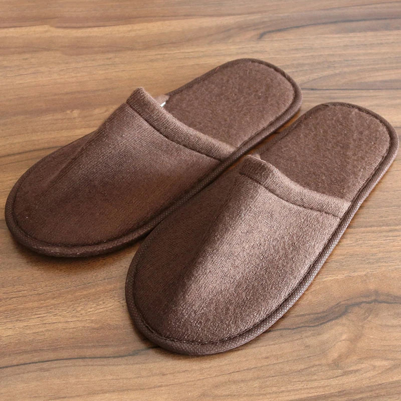Women Indoor Slipper travel portable Spa Hotel Slipper Spring Summer shoes Woman House Flat Floor Soft Silent Slides for Bedroom