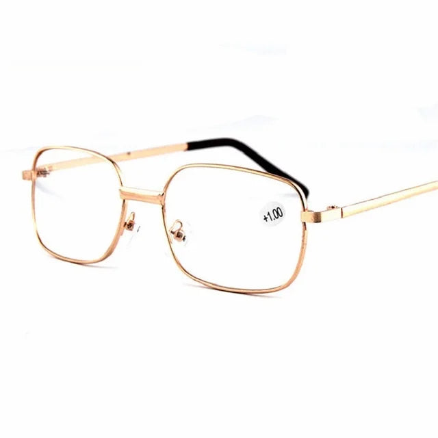 Real Glass Lens Reading Glasses Men Women Square Full Frame Presbyopic Glasses Anti-Scratch Diopter Eyewear +1.5 2.0 2.5