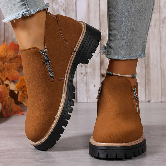 Women Comfortable Ankle Boots New Casual Anti-slip Platform Boots Fashion Outdoor High Top Wedding Shoes Women Zapatos De Mujer