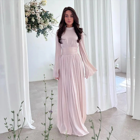 Muslim Modest Dress for Women Lace Up Pleated Long Dresses Jalabiya Ramadan Morocco Dubai Kaftan Islam Vestidos Arab Robe Abayas
