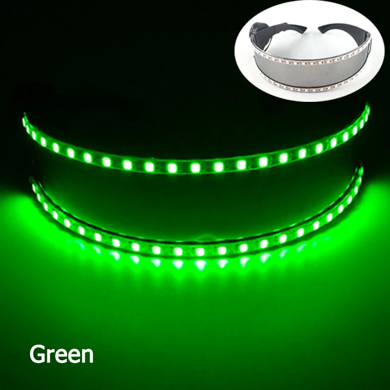 Futurist Electronic Luminous Glasses Novelty DJ show glowing glasses cool cyberpunk Glasses cosplay dance performance props